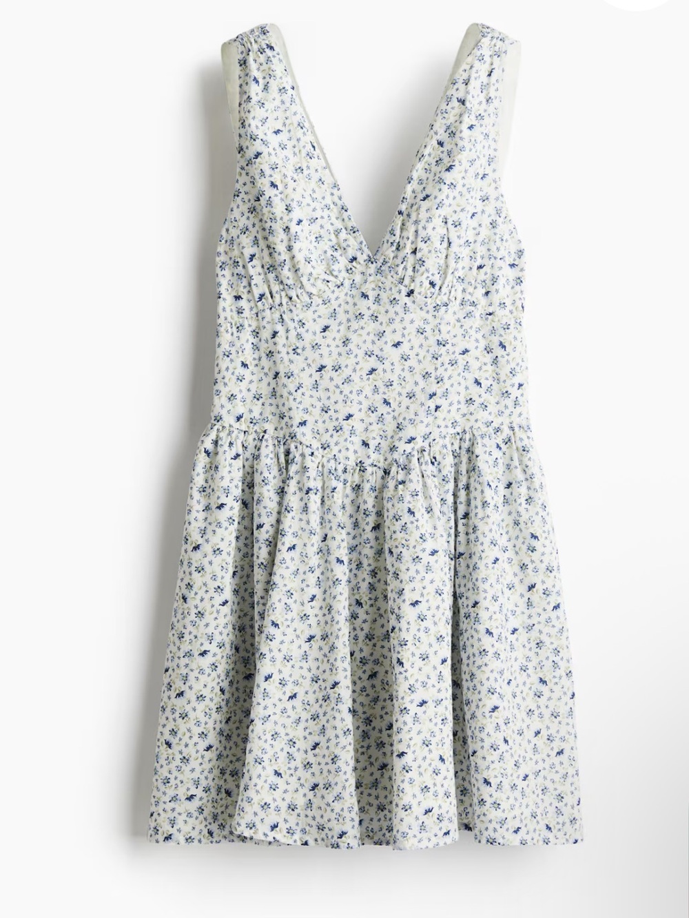 Cotton Dress with Flared Skirt